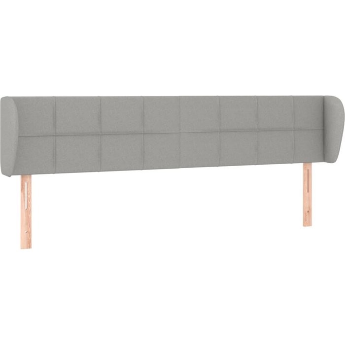 Cabecero de tela gris claro 203x23x78/88 cm - comfortxl