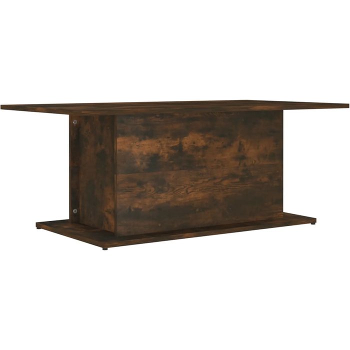 Mesa de centro madera de ingeniería roble ahumado 102x55,5x40cm - comfortxl