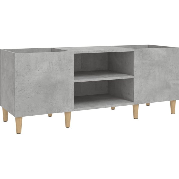 Mueble discos madera contrachapada gris hormigón 121x38x48 cm – comfortxl