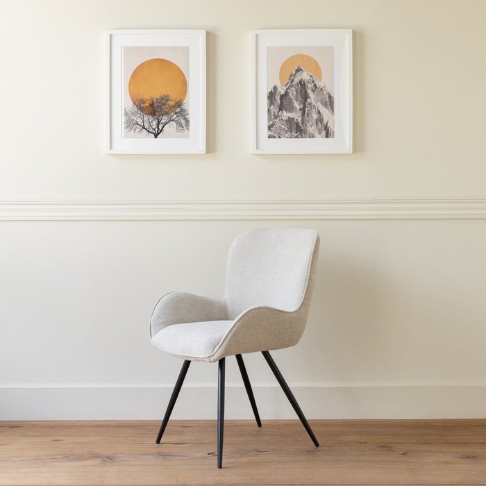 Silla de chenilla beige eva