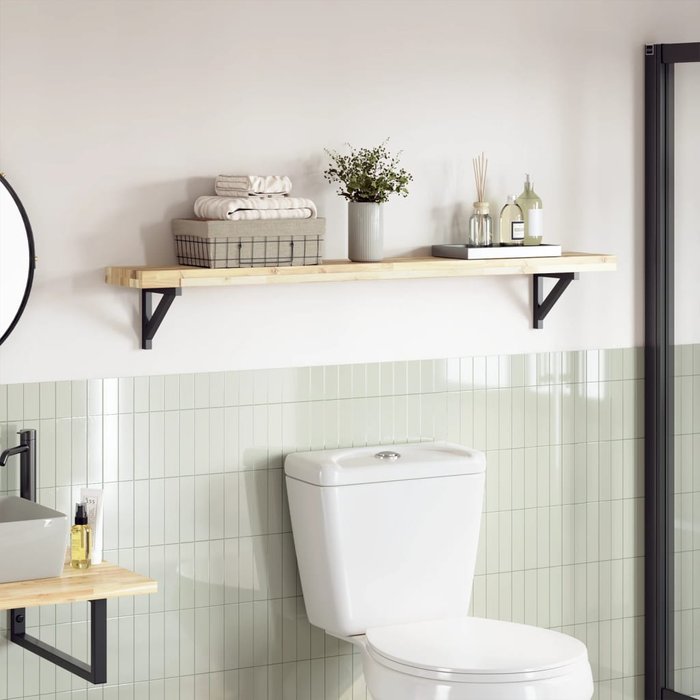 Tablero rectangular de madera maciza de acacia de 120x20x4 cm.