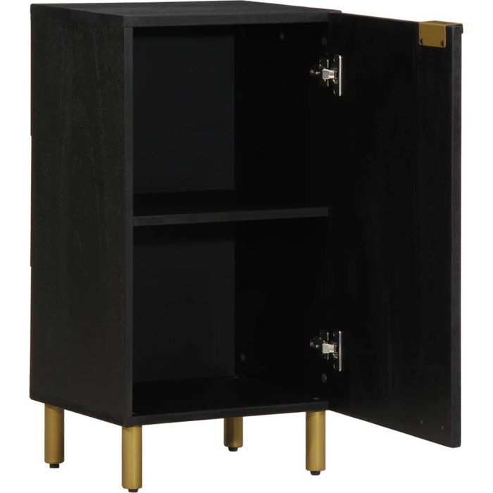 Aparador de madera de ingeniería negro 40x33x75 cm - comfortxl