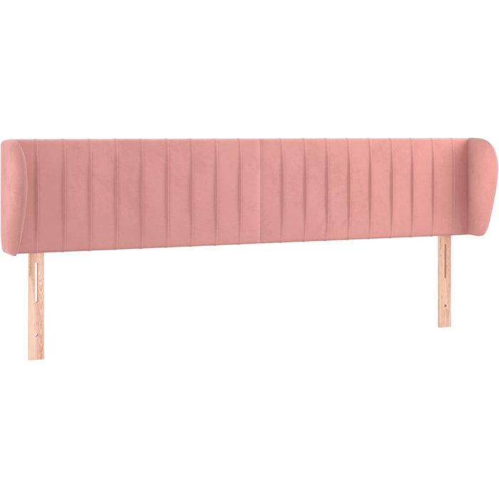 Cabecero de terciopelo rosa 183x23x78/88 cm - comfortxl