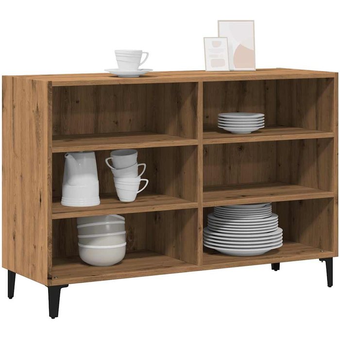 Aparador artesanal de roble 103,5x35x70 cm madera contrachapada