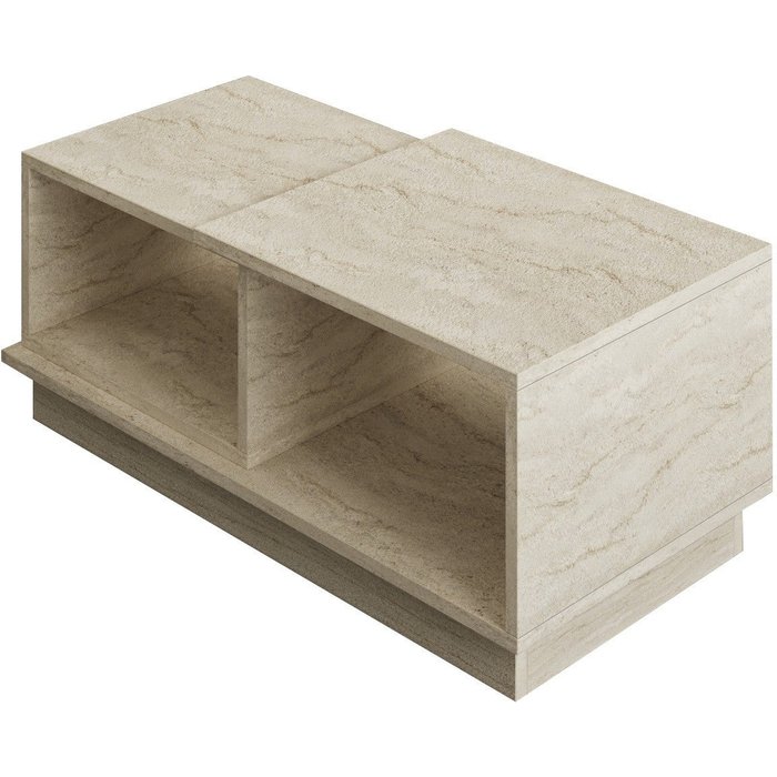 Mesa baja de madera consept 90 x 45 x 36 cm - travertino