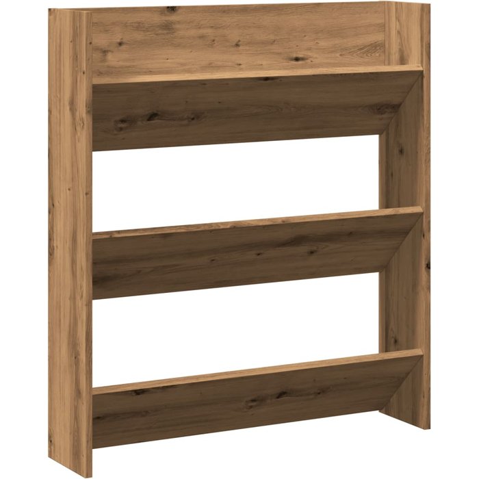 Zapatero de pared madera ingeniería roble artisan 80x18x90 cm