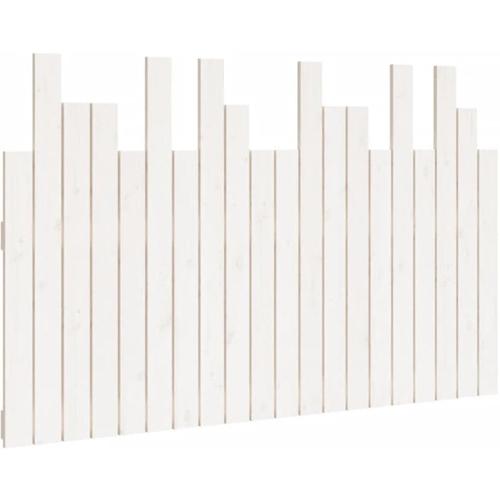 Cabecero de cama - mueble cabecero pared madera maciza pino blanco 127,5x3x80 cm