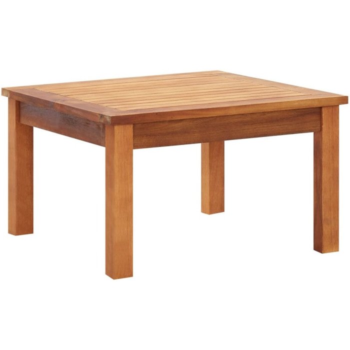 Mesa de centro de jardín madera maciza de acacia 60x60x36 cm