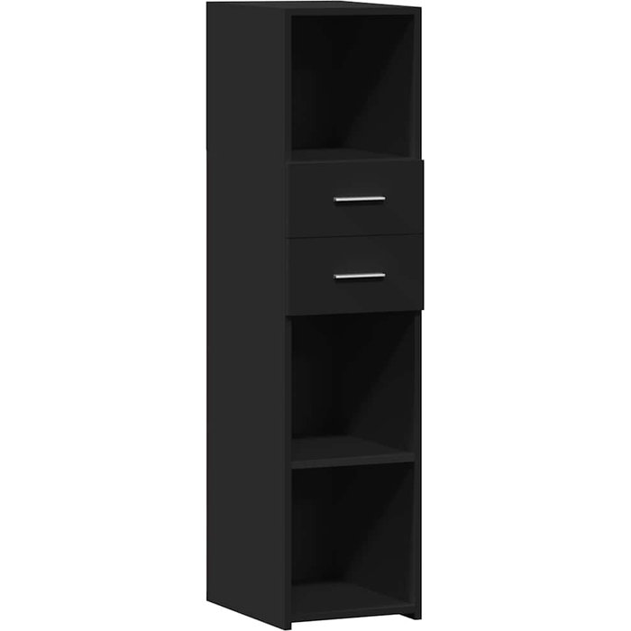 Aparador alto madera de ingeniería negro 30x42,5x124 cm - comfortxl
