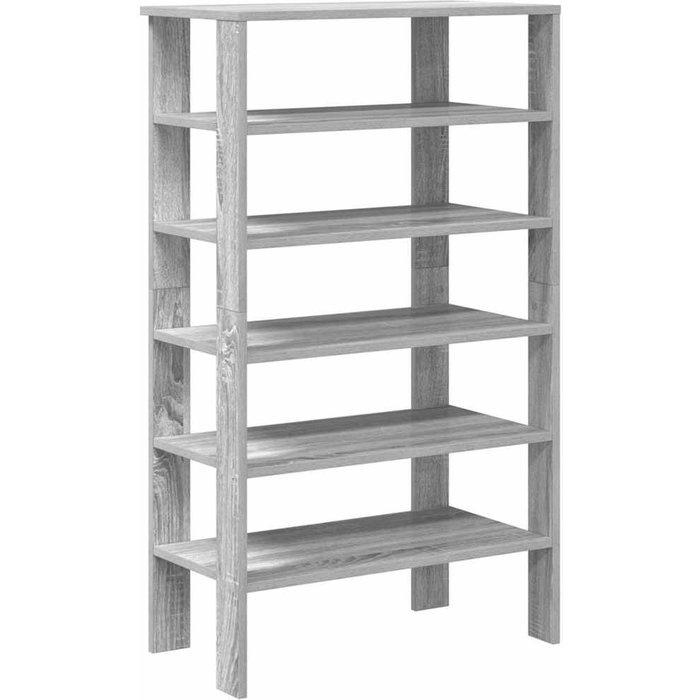 Mueble zapatero madera contrachapada gris sonoma 61x32x105 cm - comfortxl