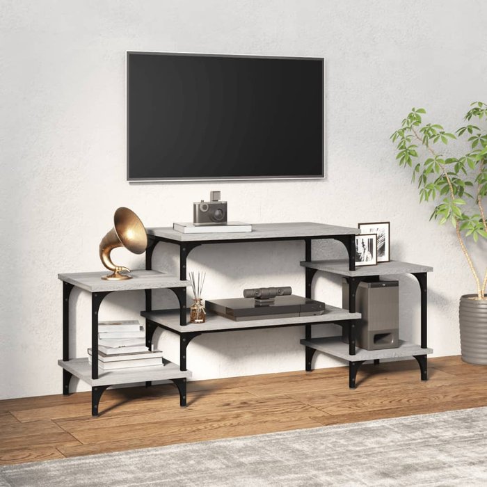 Maison exclusive - mueble para tv madera contrachapada gris sonoma 117x35x52 cm