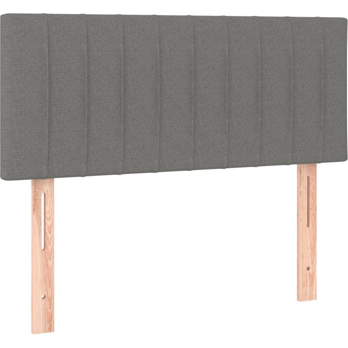 Cabecero cama - mueble cabecero de tela gris oscuro 100x5x78/88 cm