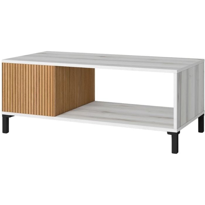 Mesa de centro tokio 2 compartimentos albo/rayado 40,6x100x50 cm