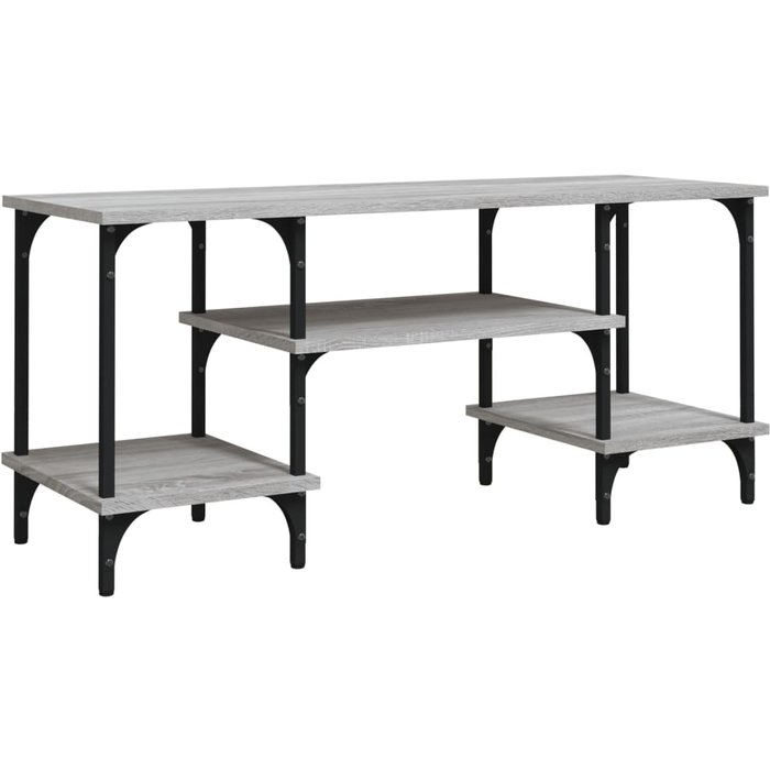Mueble de tv de contrachapado gris sonoma 102x35x45,5 cm - comfortxl