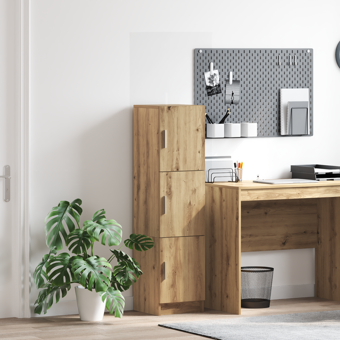 Maison exclusive - aparador alto roble artesanal 31.5 x 32 x 122.5 cm