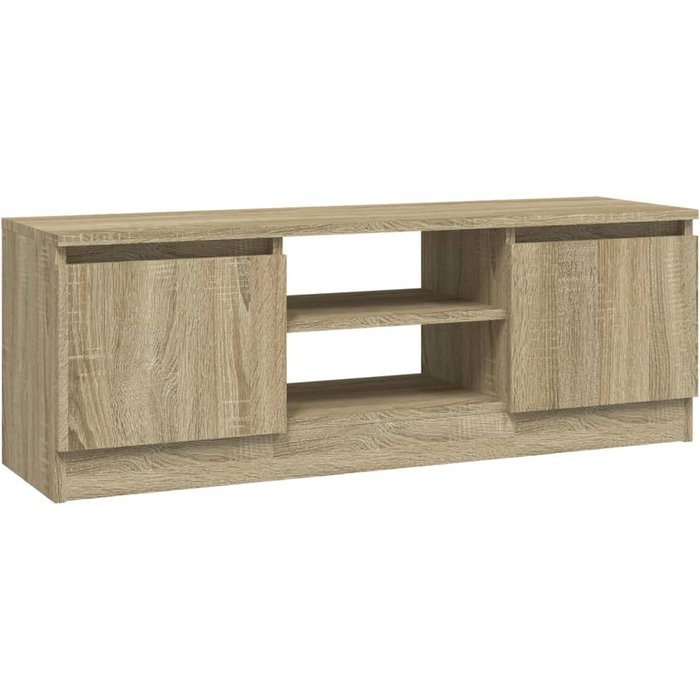 Mueble de tv con puerta de roble sonoma 102x30x36 cm - comfortxl