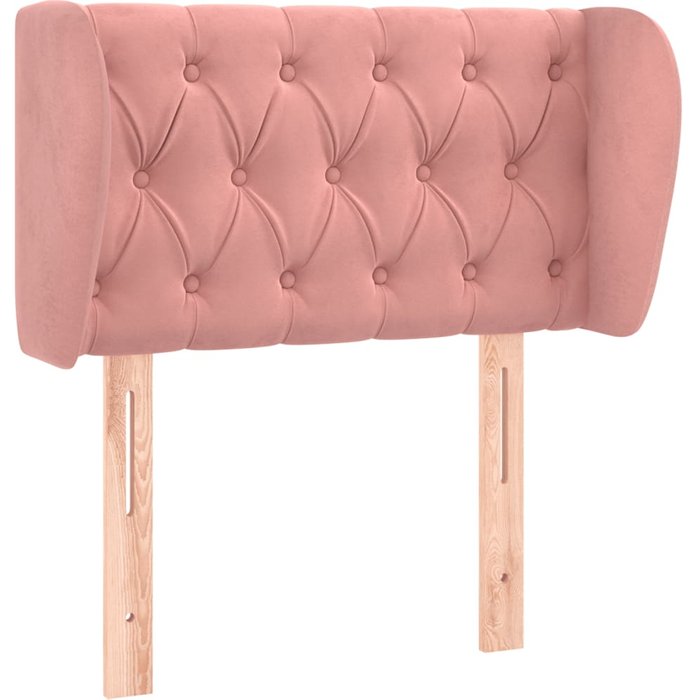 Cabecero cama - mueble cabecero de terciopelo rosa 83x23x78/88 cm