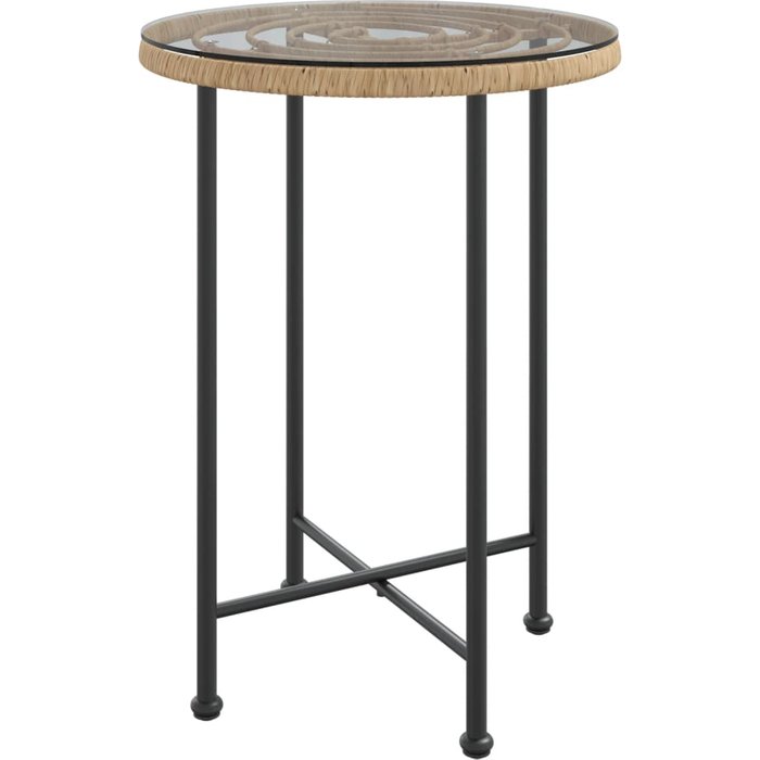 Mesa de comedor | mesa cocina de vidrio templado y acero 55 cm cfw25794