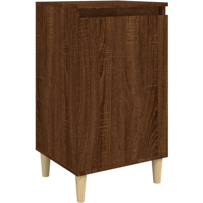 Mesita de noche madera contrachapada roble marrón 40x35x70 cm - comfortxl