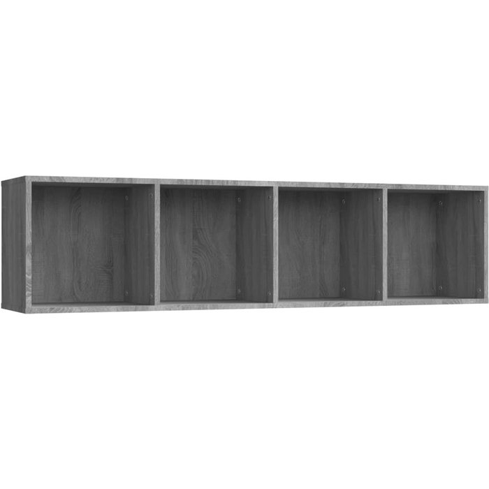 Librería/mueble de tv de madera gris sonoma 143x30x36 cm - comfortxl
