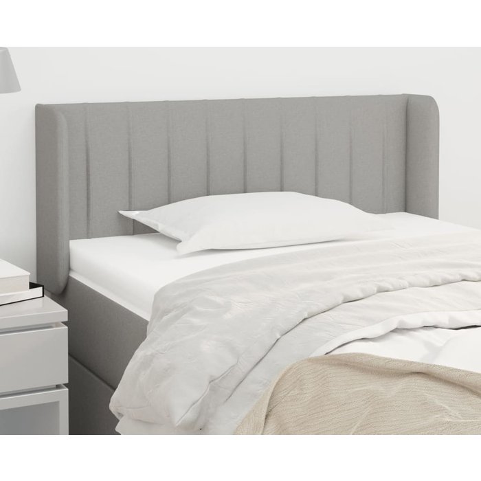 Cabecero de tela gris claro 83x16x78/88 cm - comfortxl