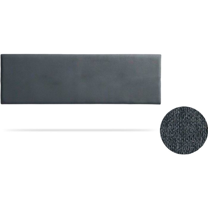 Cabecero tapizado nova acualine 160x50x5 cm - gris oscuro - moonia