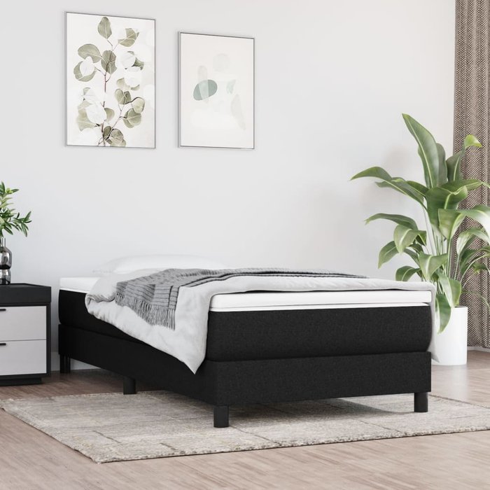 Maison exclusive - estructura de cama con somier tela negro 90x200 cm
