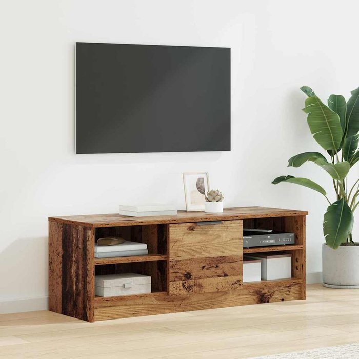 Mueble de tv de madera antigua 102 x 35 x 36,5 cm madera de ingeniería