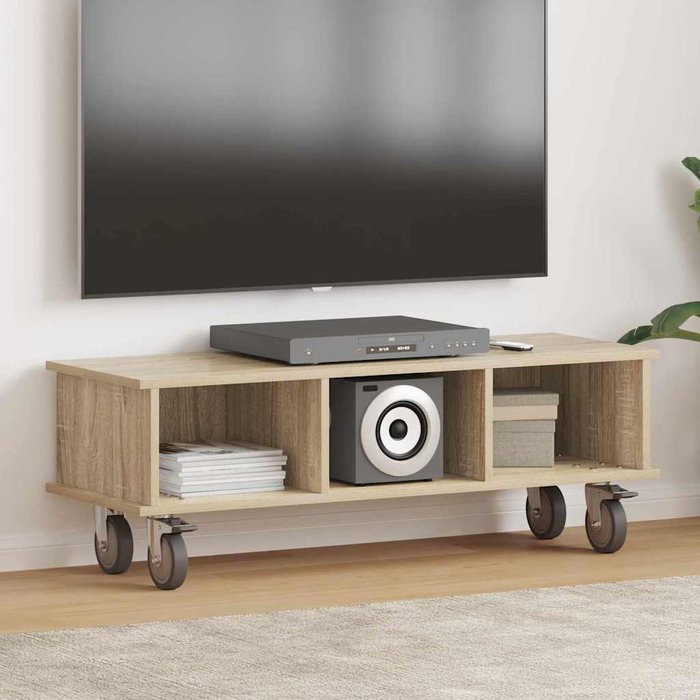 Mueble de tv de roble sonoma 100 x 35 x 35 cm madera de ingeniería