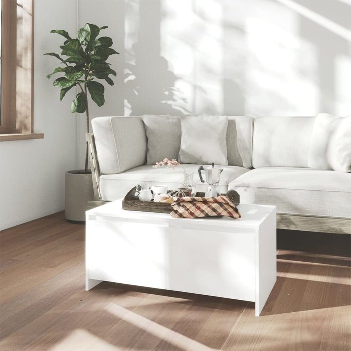 Maison exclusive - mesa de centro madera contrachapada blanco 90x50x41,5 cm
