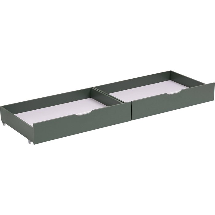 Juego de 2 cajones verdes para guardar bajo de la cama