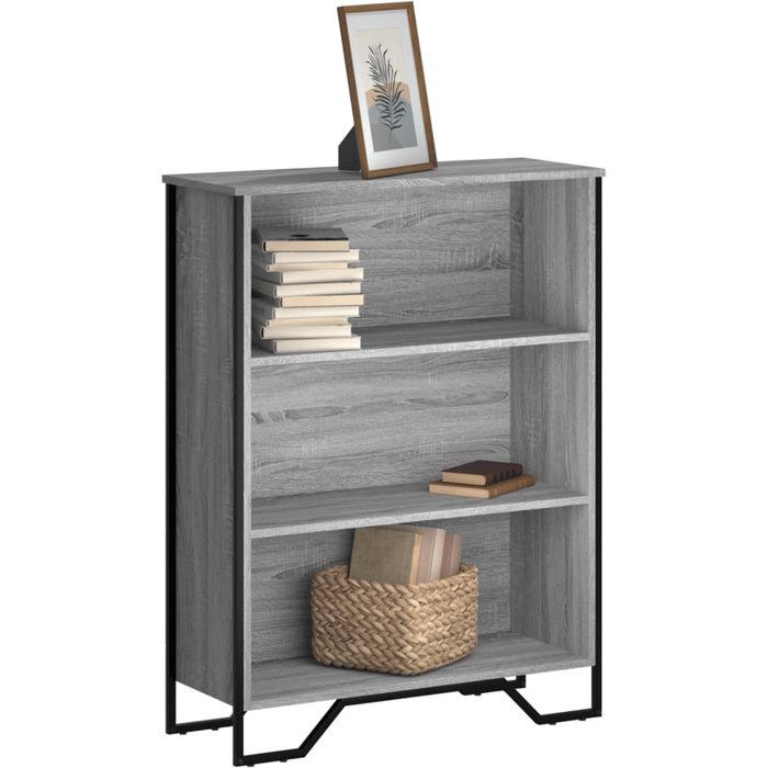 Librería sonoma gris 80x31x106 cm madera contrachapada