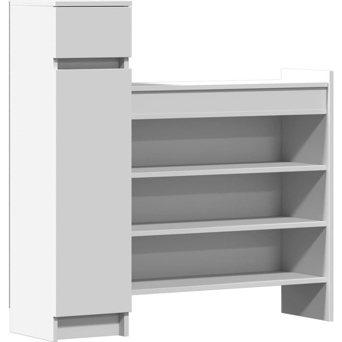 Mueble zapatero madera de ingeniería blanco 100,5x28x100 cm - comfortxl