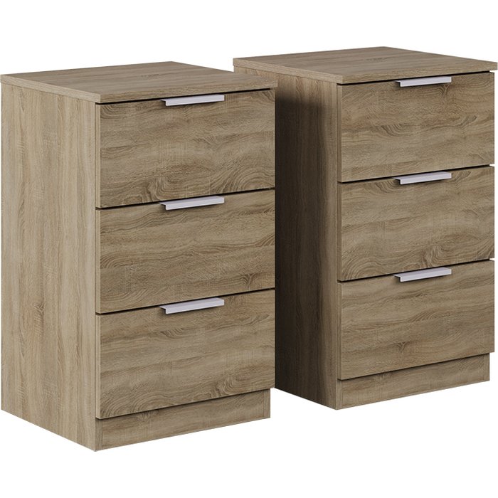 Vicco mesilla de noche fino, sonoma, con cajones