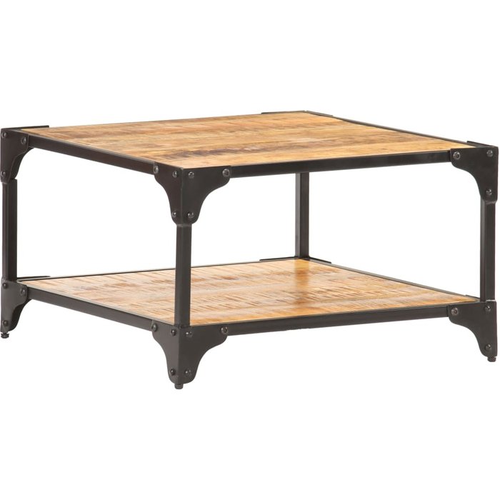 Mesa de centro 60x60x35 cm madera maciza de mango