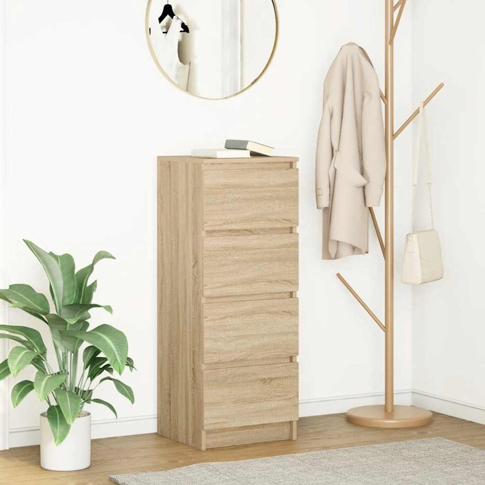 Aparador roble sonoma 37,5x35x76 cm madera ingeniería vidaxl