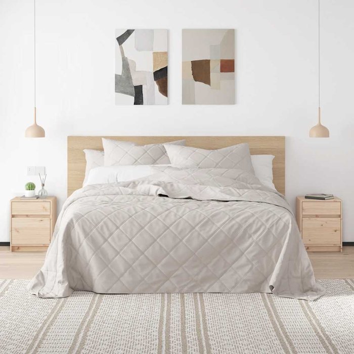 Mesita de noche de 40x31x50 cm, madera maciza de pino.