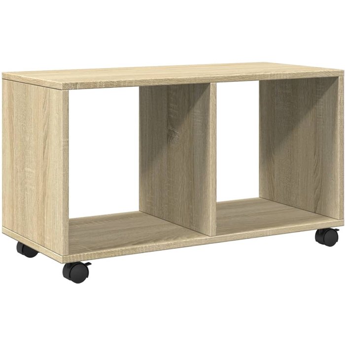 Armario con ruedas madera ingeniería roble sonoma 72x33x42,5 cm - comfortxl