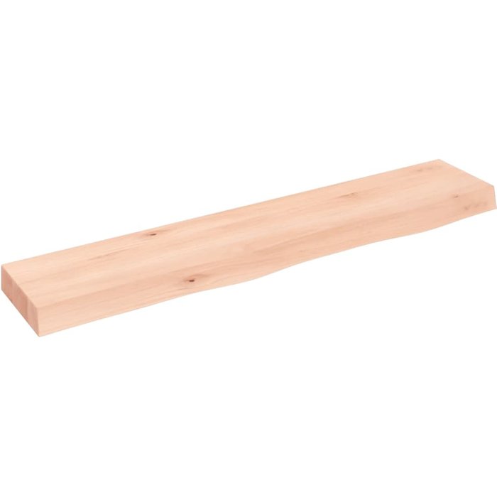 Estante de pared 100x20x6 cm madera maciza de roble sin tratar