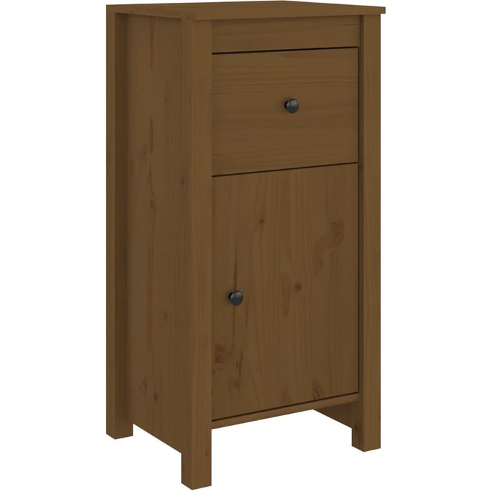 Aparador de madera maciza de pino marrón miel 40x35x80 cm - comfortxl