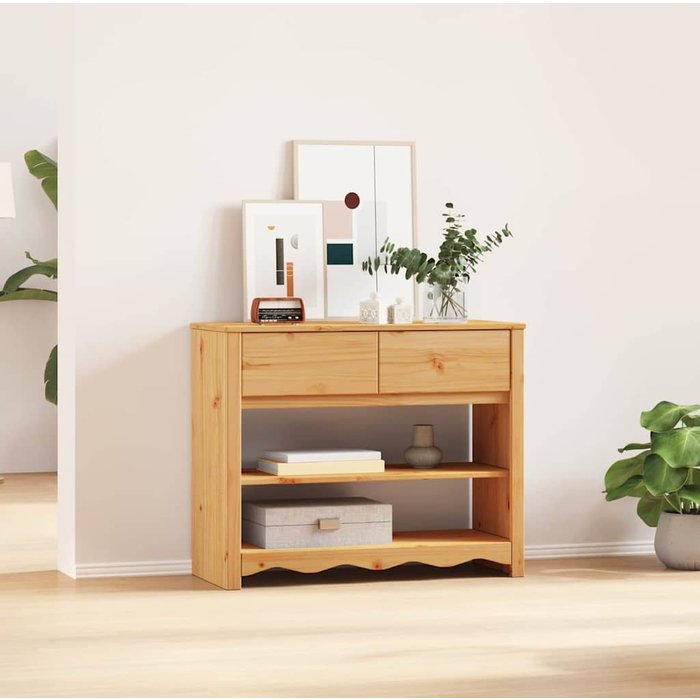 Maison exclusive - mesa consola con cajón drammen roble 89,5 x 37 x 73 cm