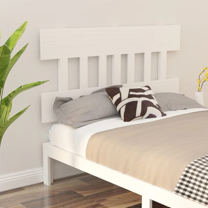 Maison exclusive - cabecero de cama madera maciza de pino blanco 123,5x3x81 cm