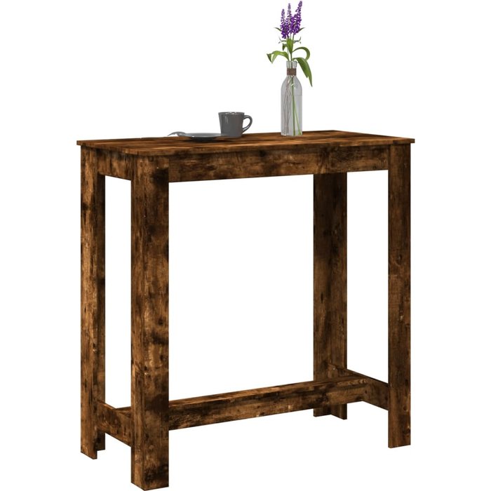 Mesa alta roble ahumado 102x50x103,5 cm madera contrachapada