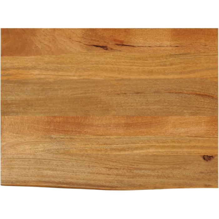 Tablero de mesa con borde natural, 70x60x2,5 cm, madera maciza de mango.