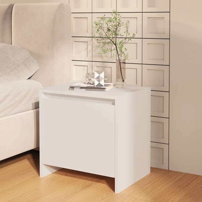 Maison exclusive - mesita de noche madera de ingeniería blanco 45x34x44,5 cm
