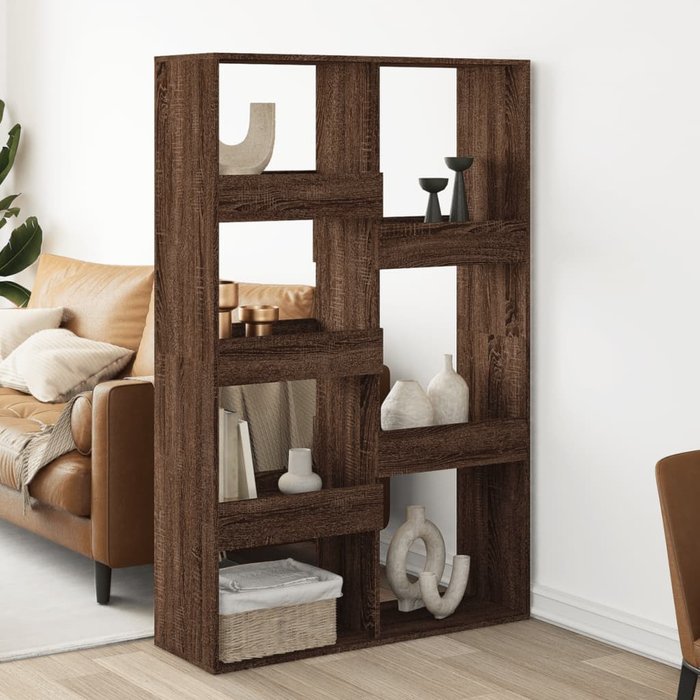 Separador de ambientes madera marrón roble 100x33x155,5 cm vidaxl