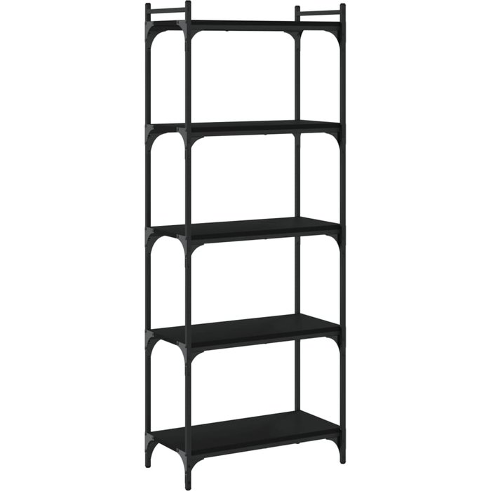 Librería de 5 estantes madera de ingeniería negro 60x30x154 cm – comfortxl