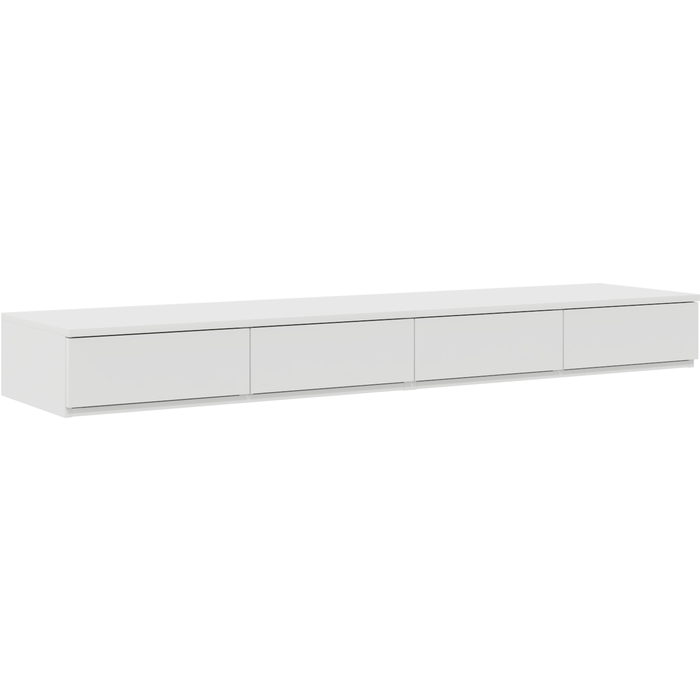 Cajones de cama blanco 140x36,5x16,5 cm madera compensada cfw23228