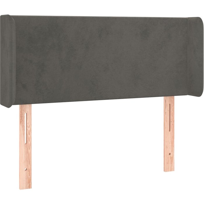 Cabecero cama - mueble cabecero de terciopelo gris oscuro 83x16x78/88 cm