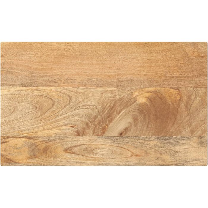 Tablero rectangular de madera maciza de mango, 60x30x3,8 cm.